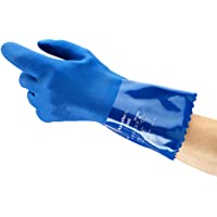 Ansell AlphaTec 23-200 PVC Guante contra productos químicos- Azul- Tamaño 7 (12 Pares)